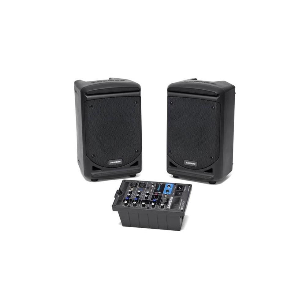 samson portable pa systems samson expedition xp300b - 300-watt portable pa with bluetooth