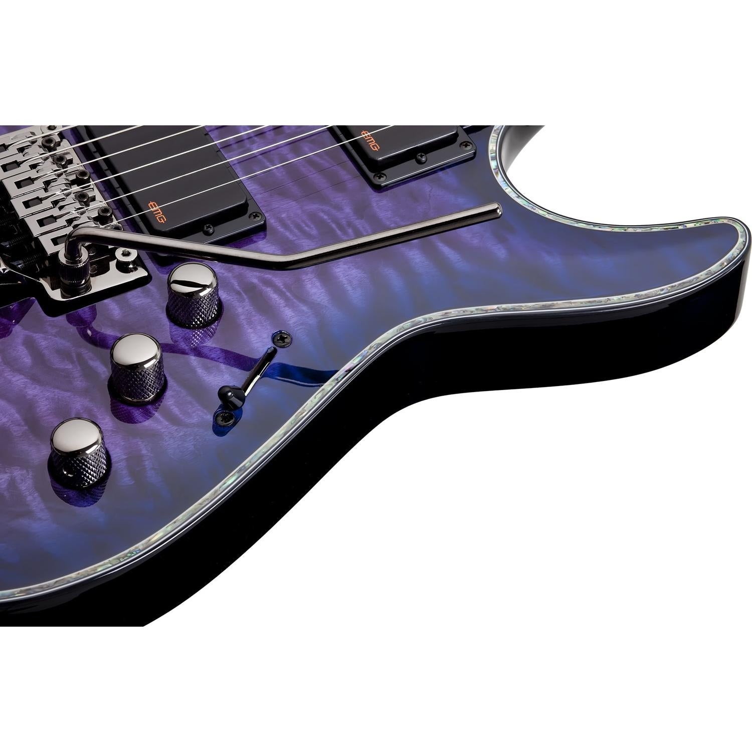 Schecter Hellraiser C-1 FR Electric Guitar - Trans Purple Burst