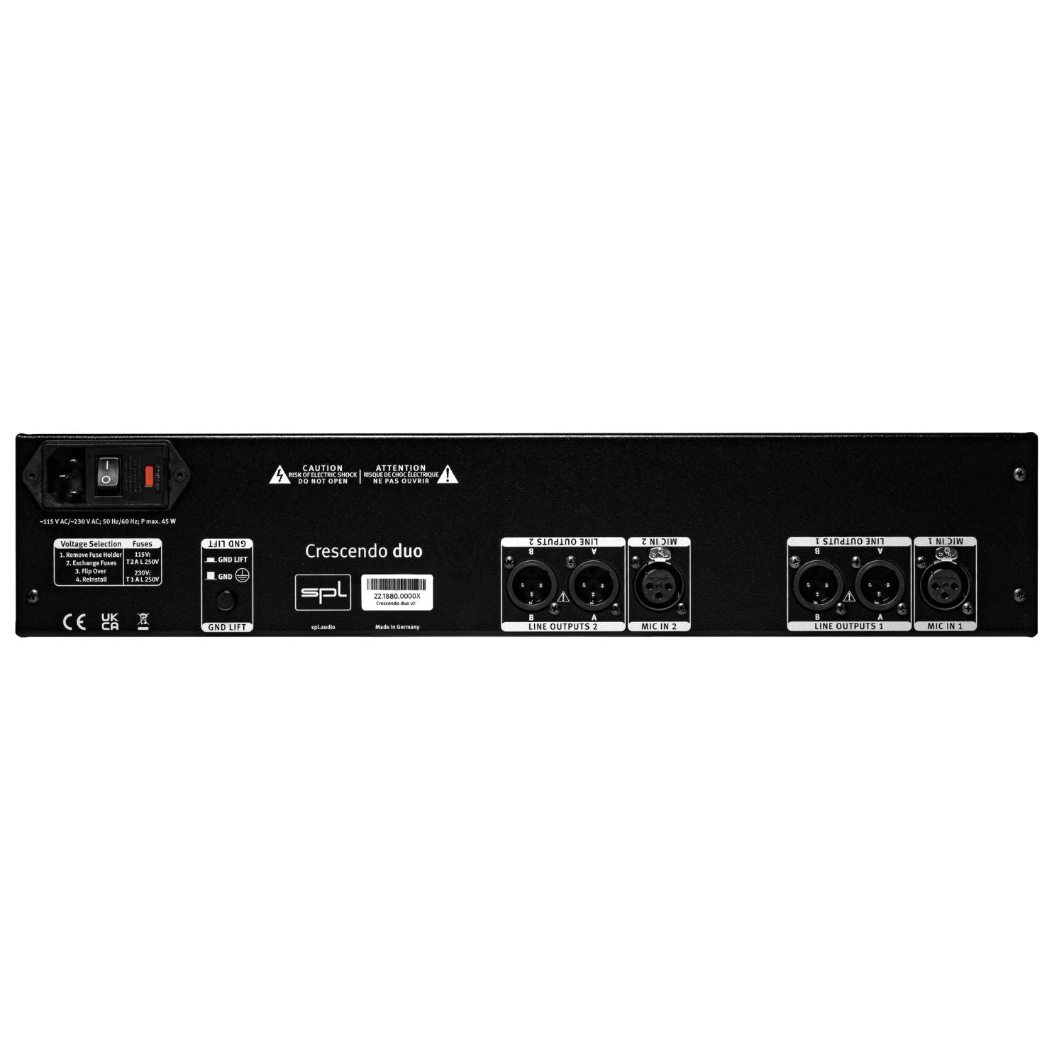 SPL Crescendo Duo Dual Channel Microphone Preamplifier