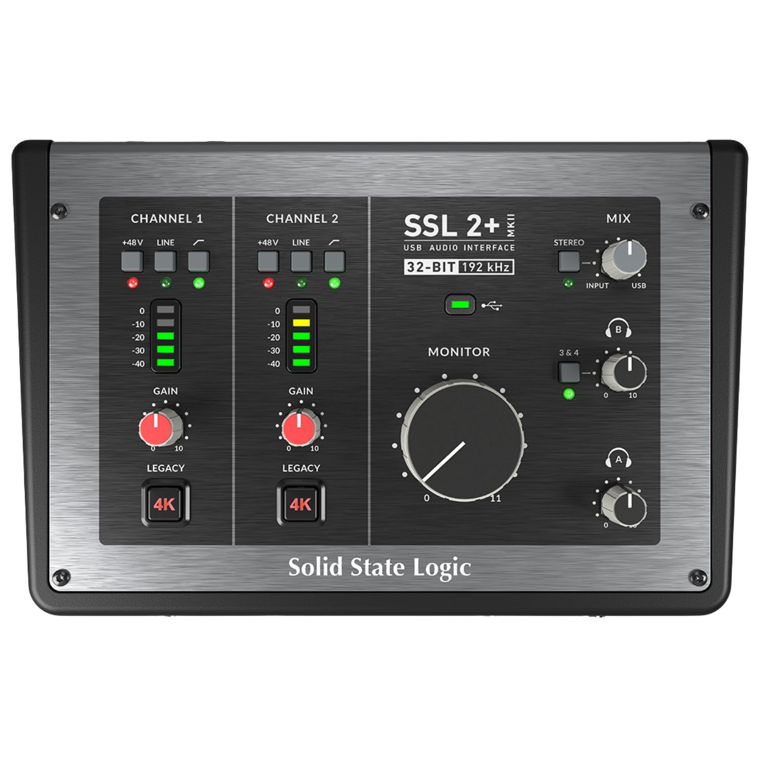Solid State Logic SSL2+ MkII 2-in/4-out USB Audio Interface