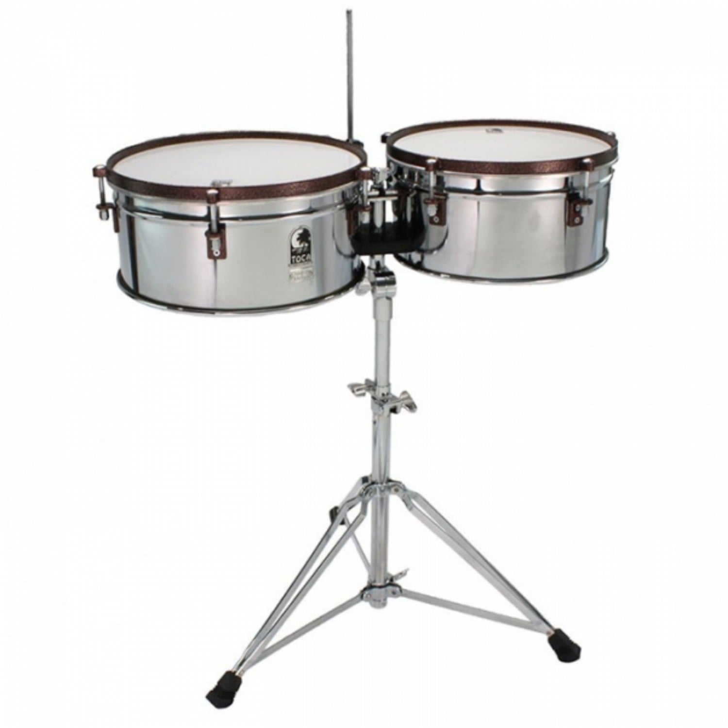 Toca T-417AB 14"+15" Custom Deluxe Timbale Set with Stand