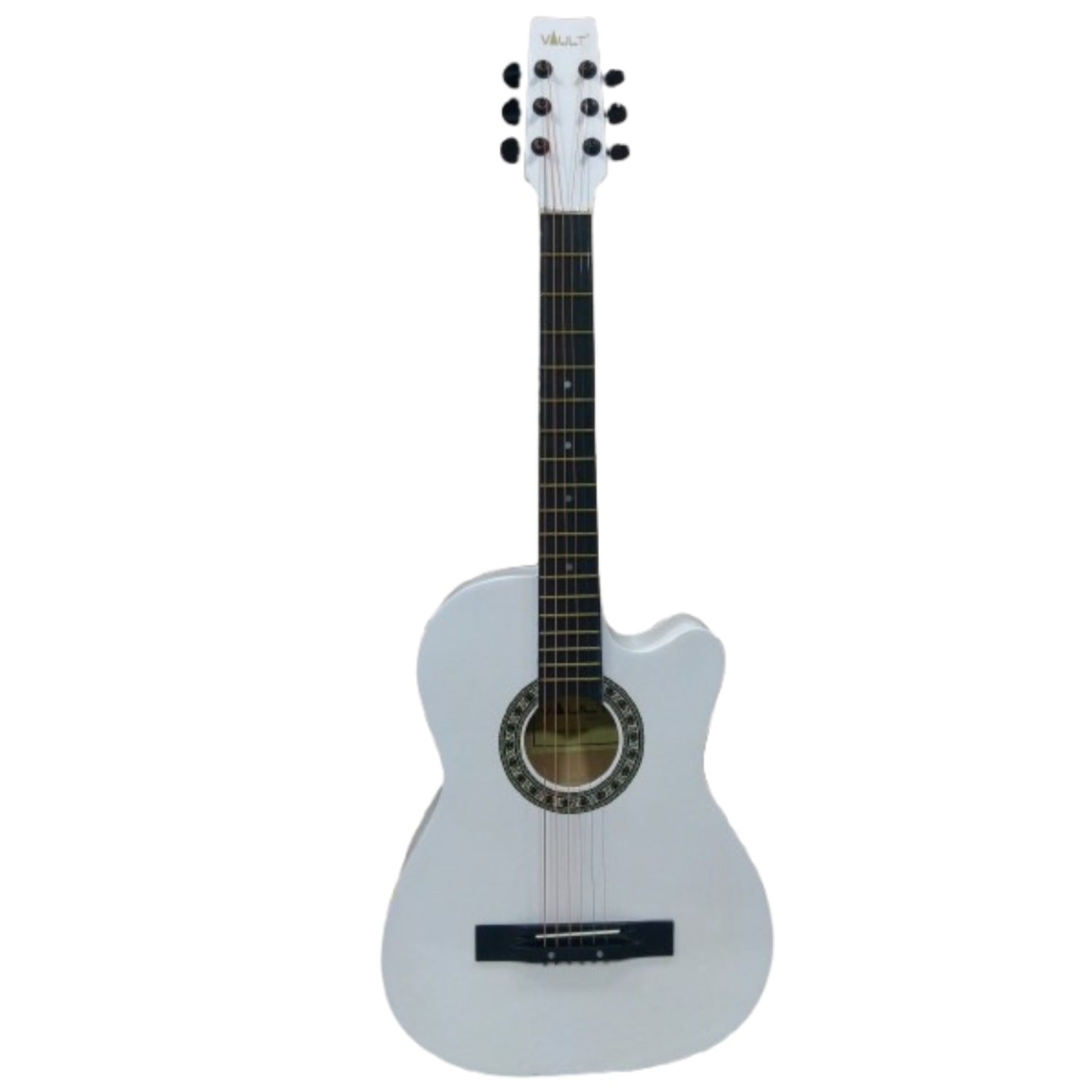Vault 38C 38 inch Cutaway Acoustic Guitar Pack - White - Open Box
