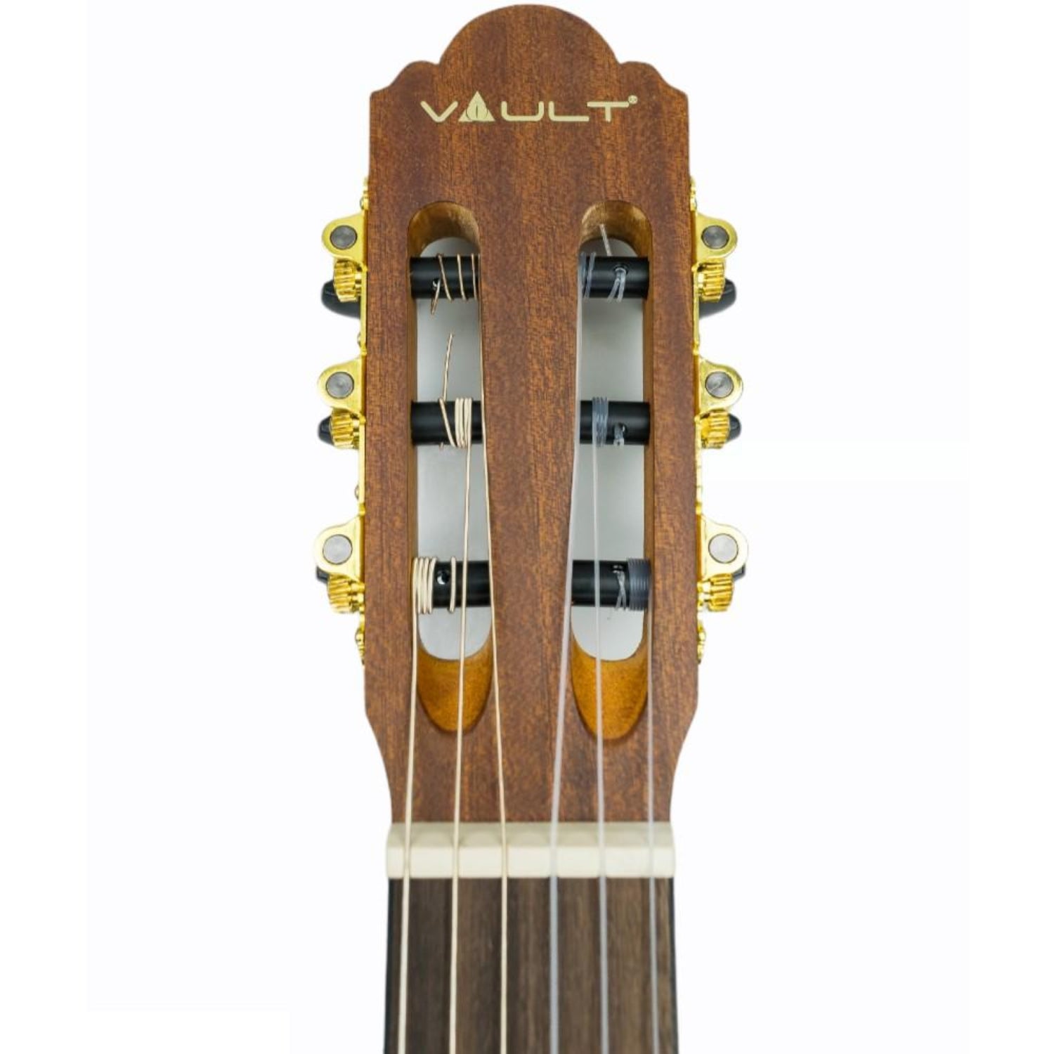 vault classical guitars natural matte vault cl-40 4/4 size premium solid spruce-top classical guitar with gigbag