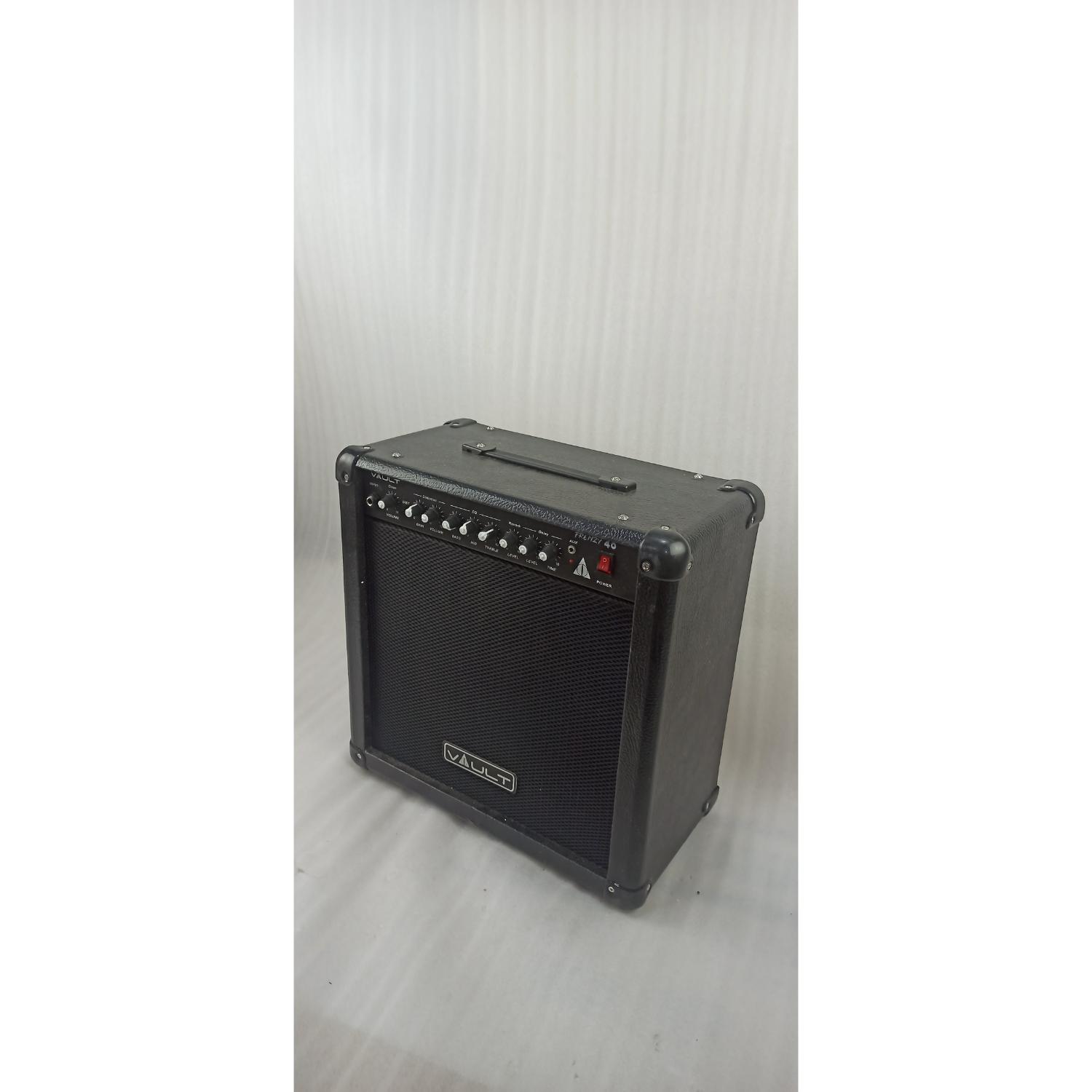 Vault Frenzy 40 Watt Combo Guitar Amplifier with Analog Distortion, Reverb & Delay All Playable Together - Open Box