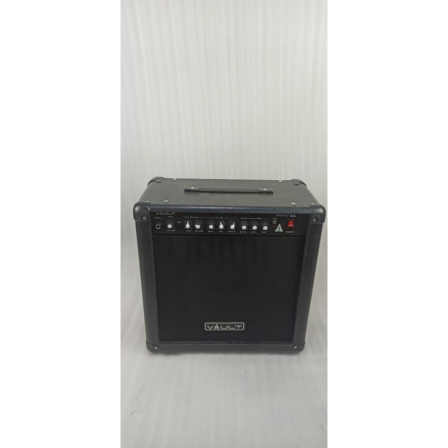 Vault Frenzy 40 Watt Combo Guitar Amplifier with Analog Distortion, Reverb & Delay All Playable Together - Open Box