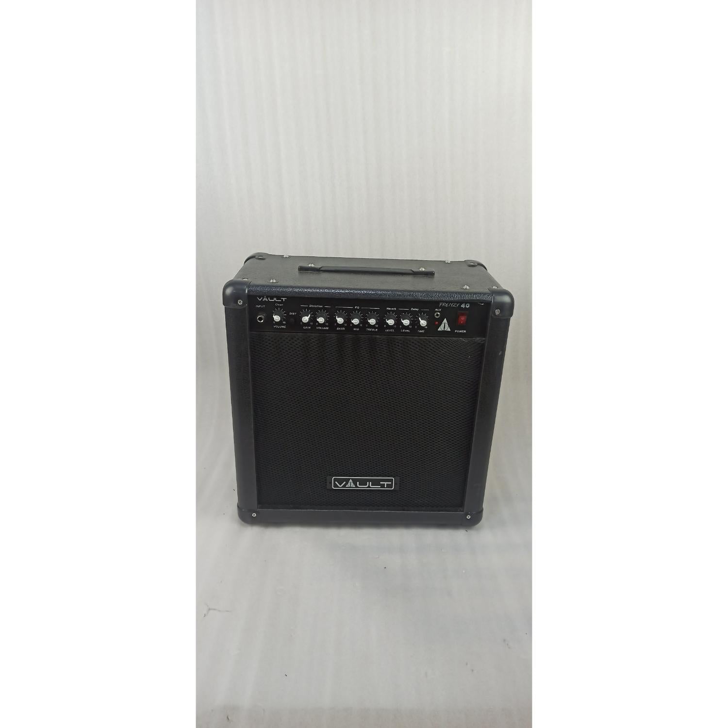 Vault Frenzy 40 Watt Combo Guitar Amplifier with Analog Distortion, Reverb & Delay All Playable Together - Open Box