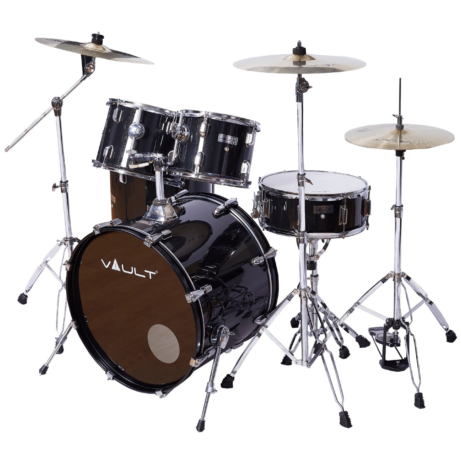 Vault Groover 22" 5-Piece Acoustic Drum Kit with Hardware, Cymbals & Throne