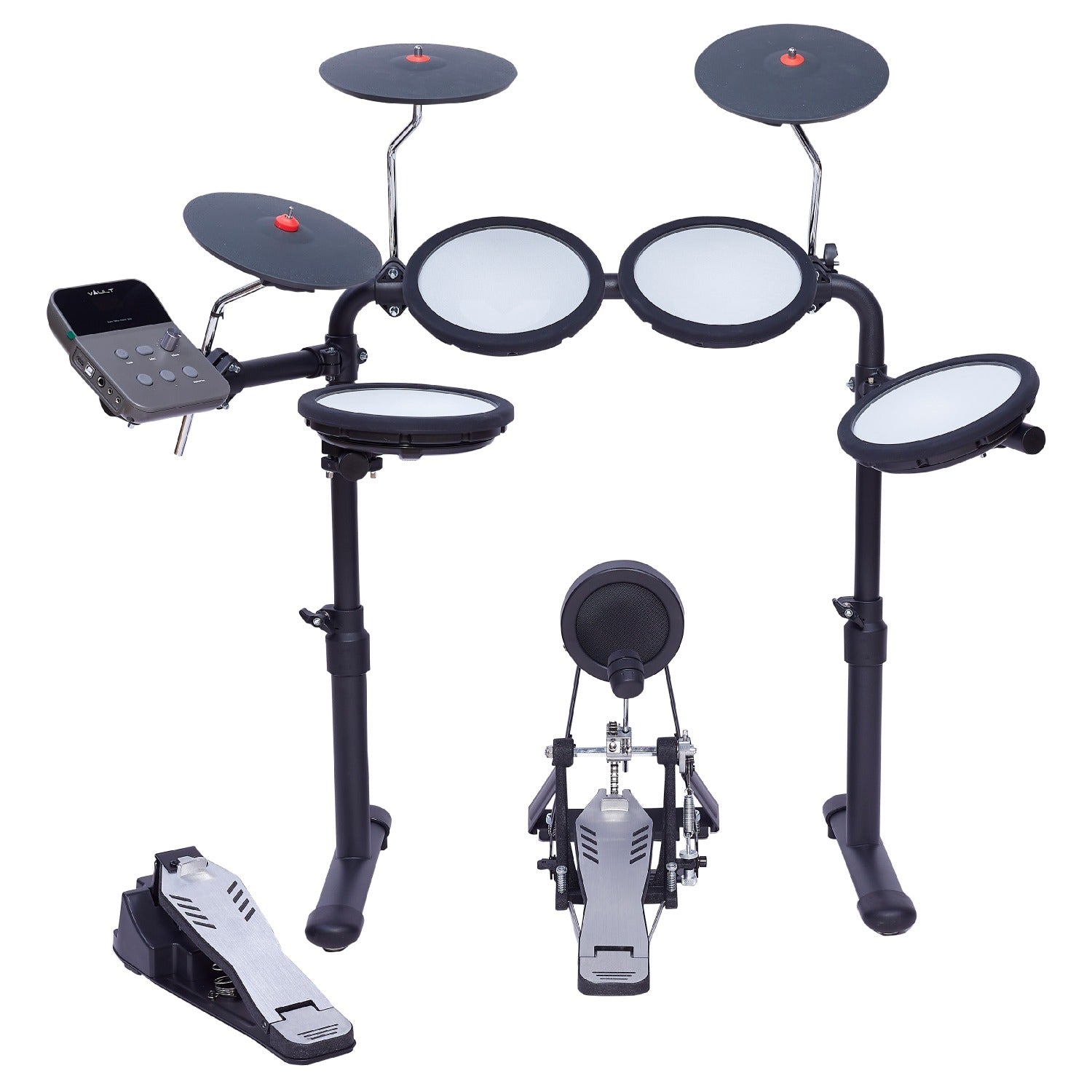Vault Impact Junior Electronic Drum Kit for Kids with All-Mesh Pads, USB-C Module and 60+ Built-In Sounds β Junior Sized for Kids Under 12