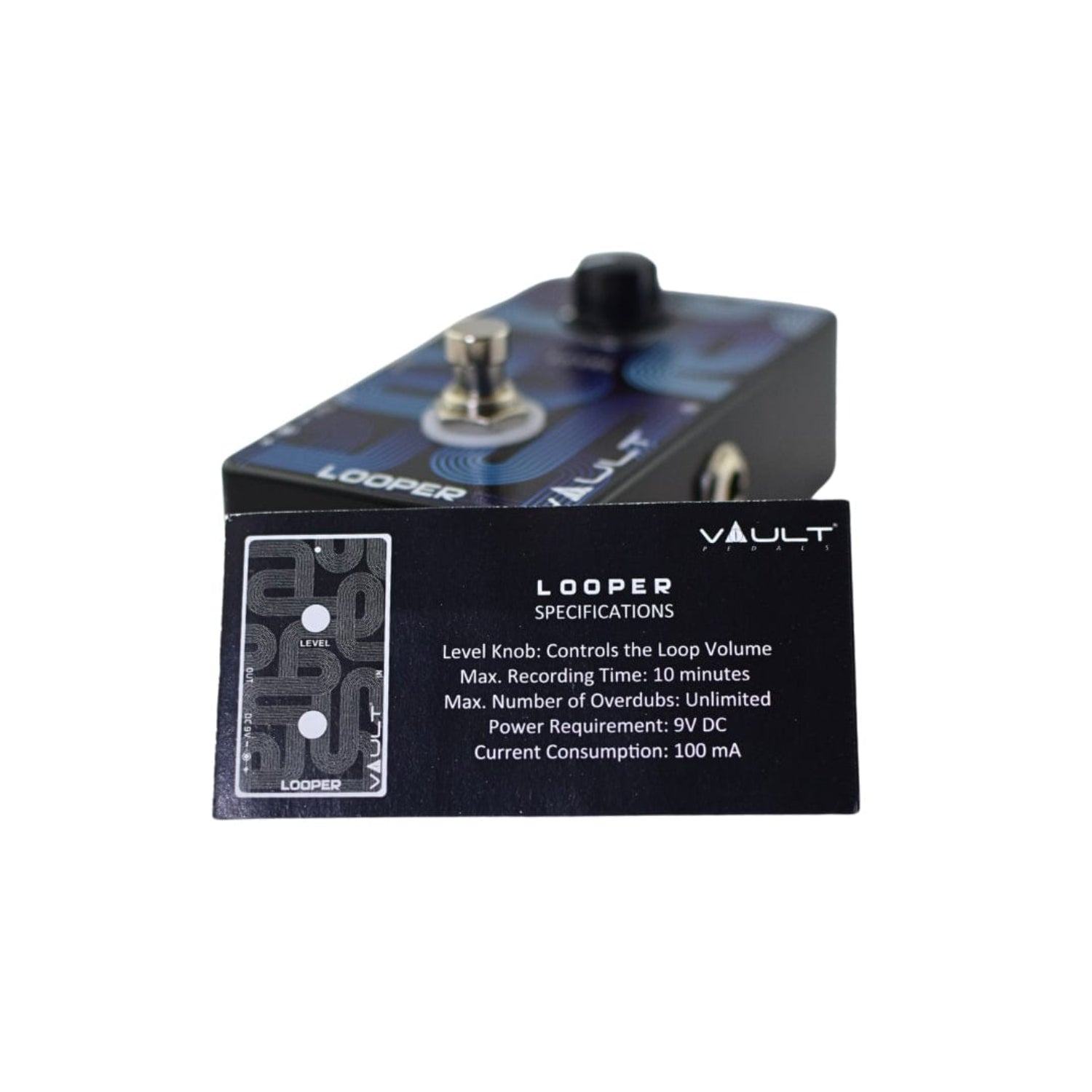 vault effect pedals vault looper guitar effects pedal with 10 minutes looping and unlimited overdubs