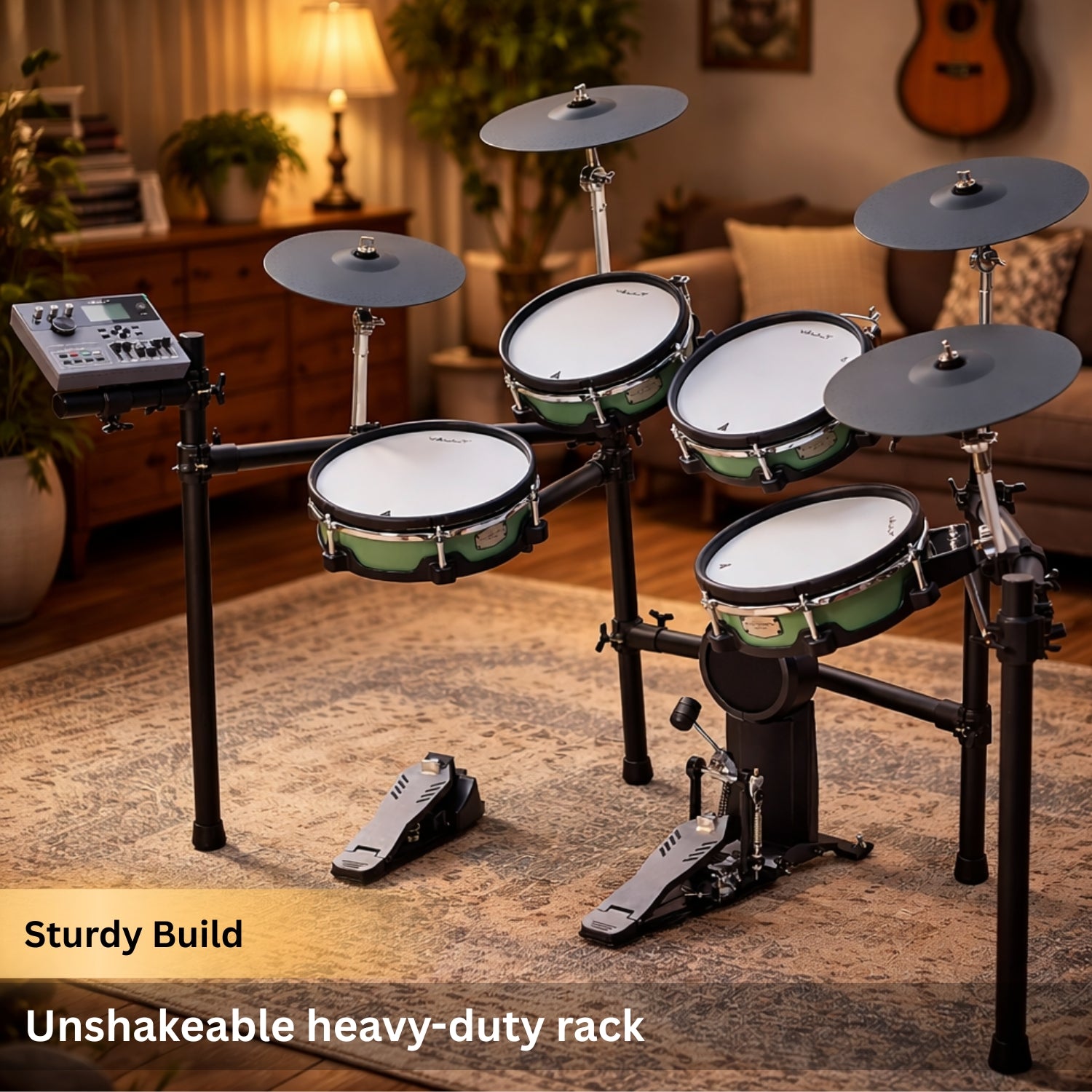 Vault Performer Electronic Drum Kit with Full-Size Mesh Pads, Triple Zone Cymbals and Advanced Module with 900+ Sounds