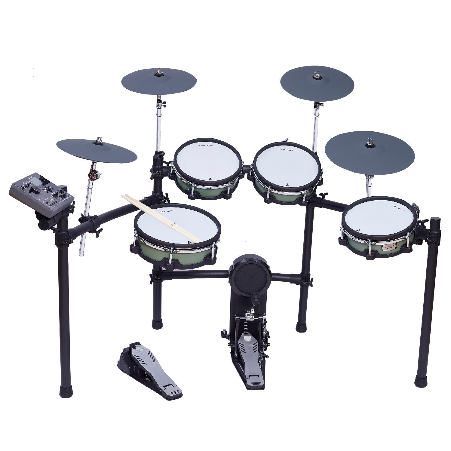 Vault Performer Electronic Drum Kit with Full-Size Mesh Pads, Triple Zone Cymbals and Advanced Module with 900+ Sounds