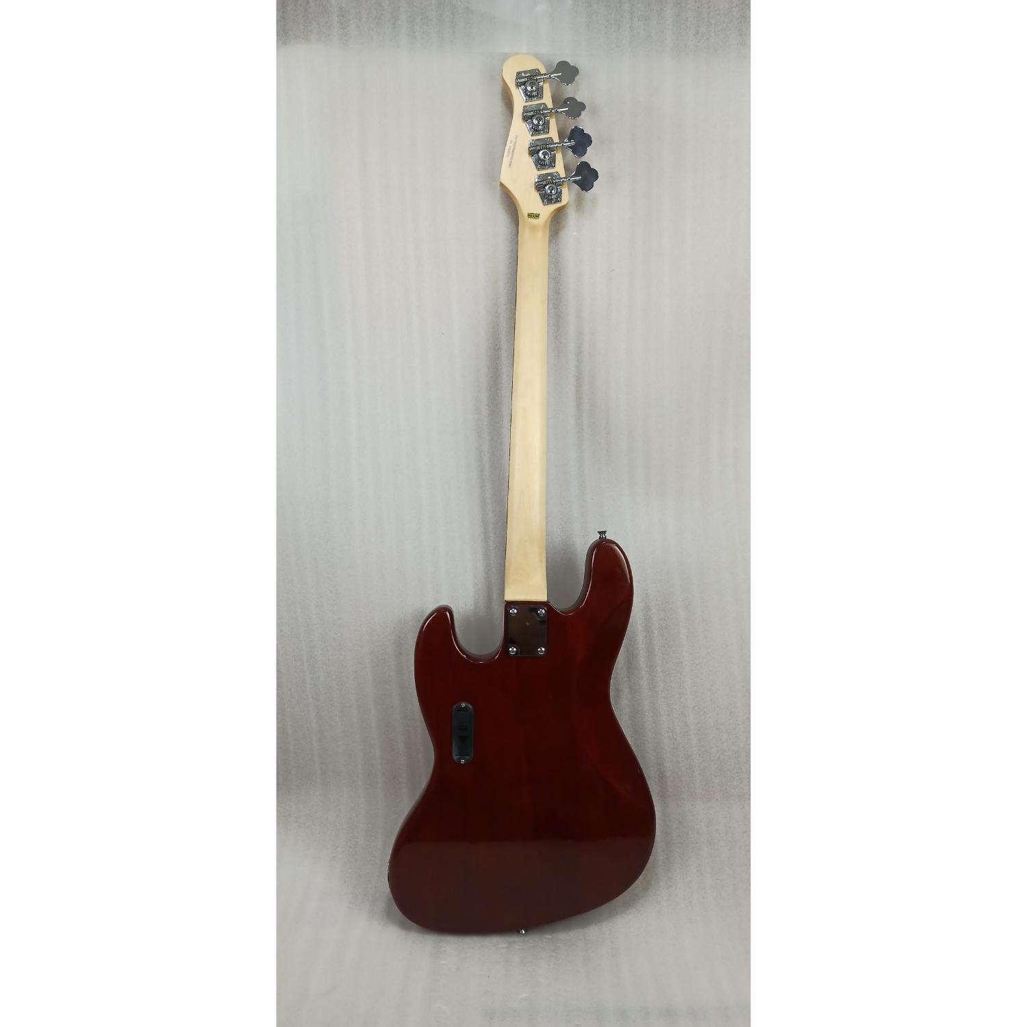 Vault Performer Pro JB4 String Electric Bass Guitar with Gigbag - High Gloss Solid Mahogany - Open Box