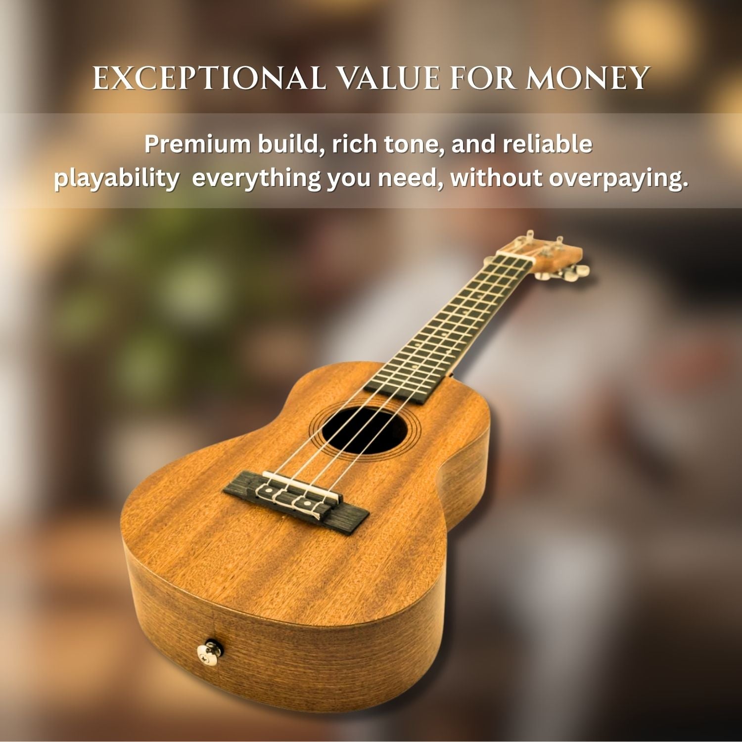 Vault UK-100T 26-inch Arched Back Tenor Ukulele With Gig Bag & Ebook