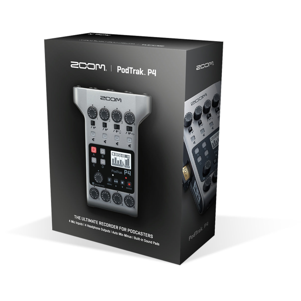 Zoom PodTrak P4 USB Podcast Recorder