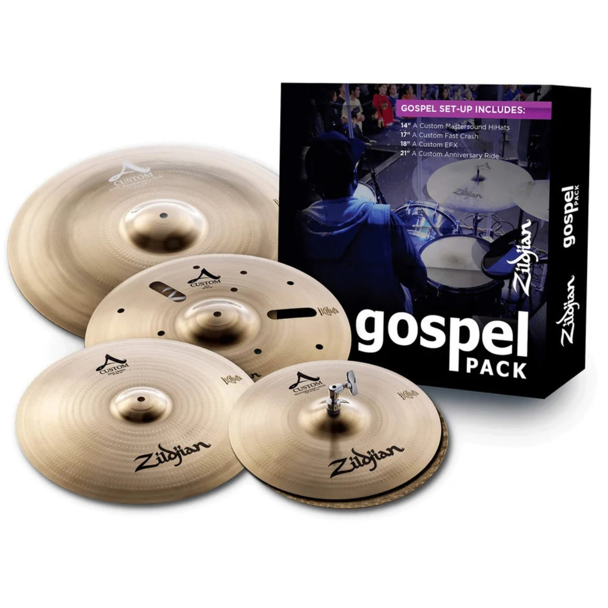 Zildjian A Custom Cymbal Set Gospel Pack