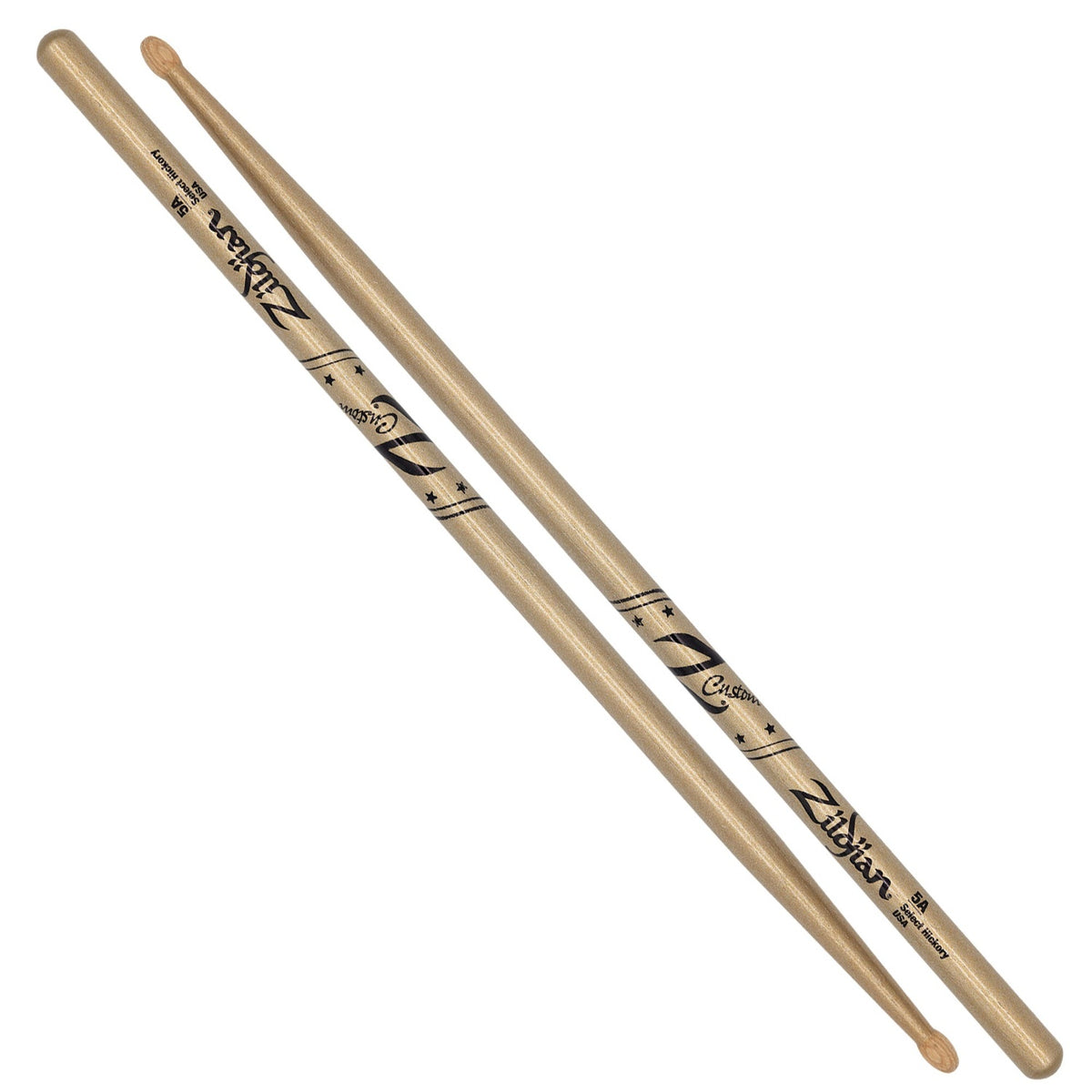 Zildjian Z Custom Limited Edition Wood Tip Drumsticks - 5A Gold Chroma