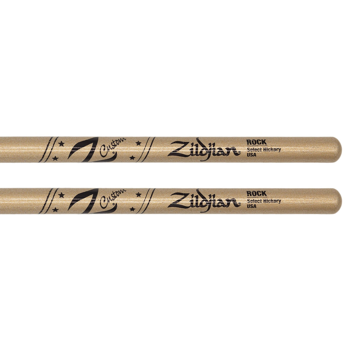 Zildjian Z Custom Limited Edition Rock Wood Tip Drumstick - Gold Chroma