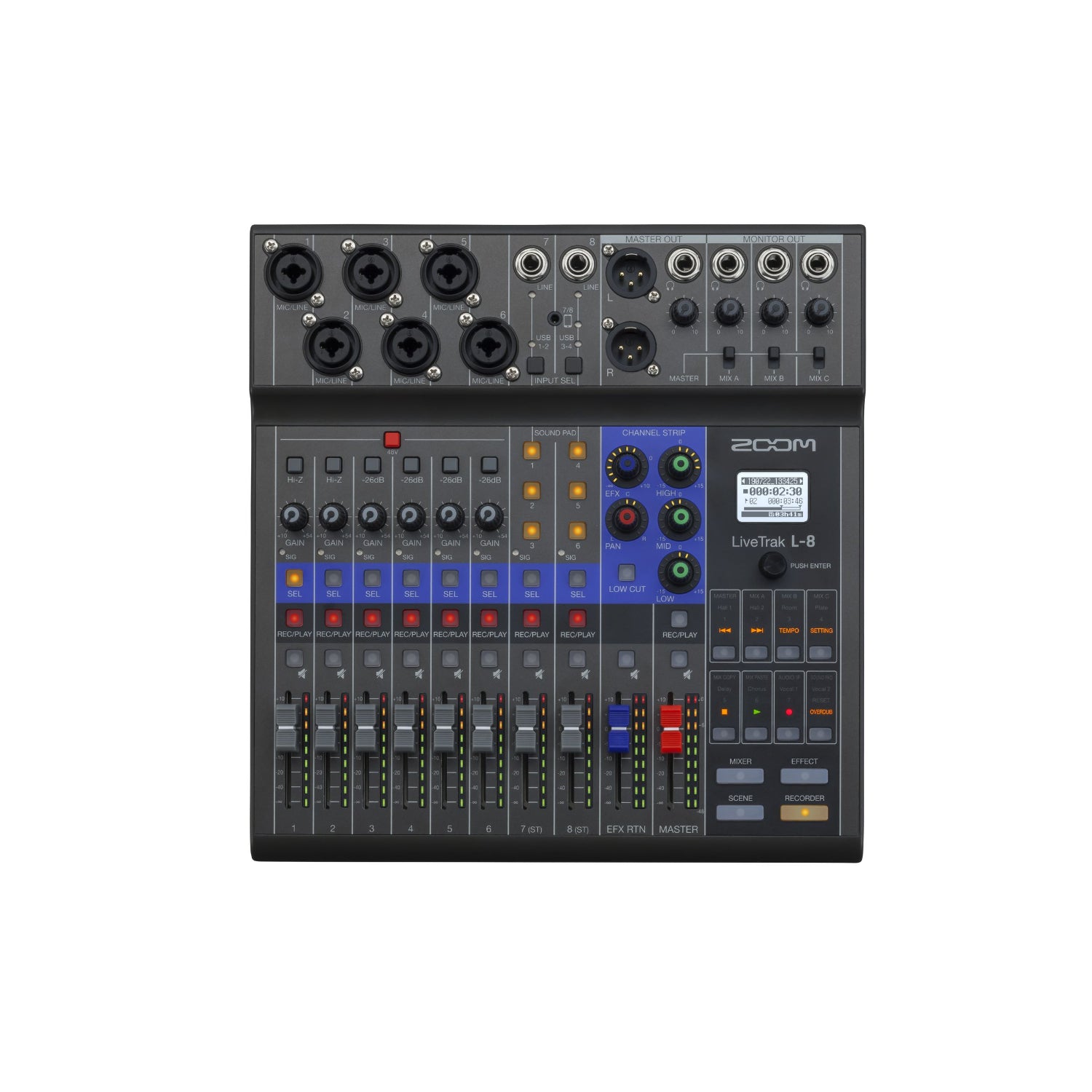 Zoom L 8 Livetrak Podcasting Mixer