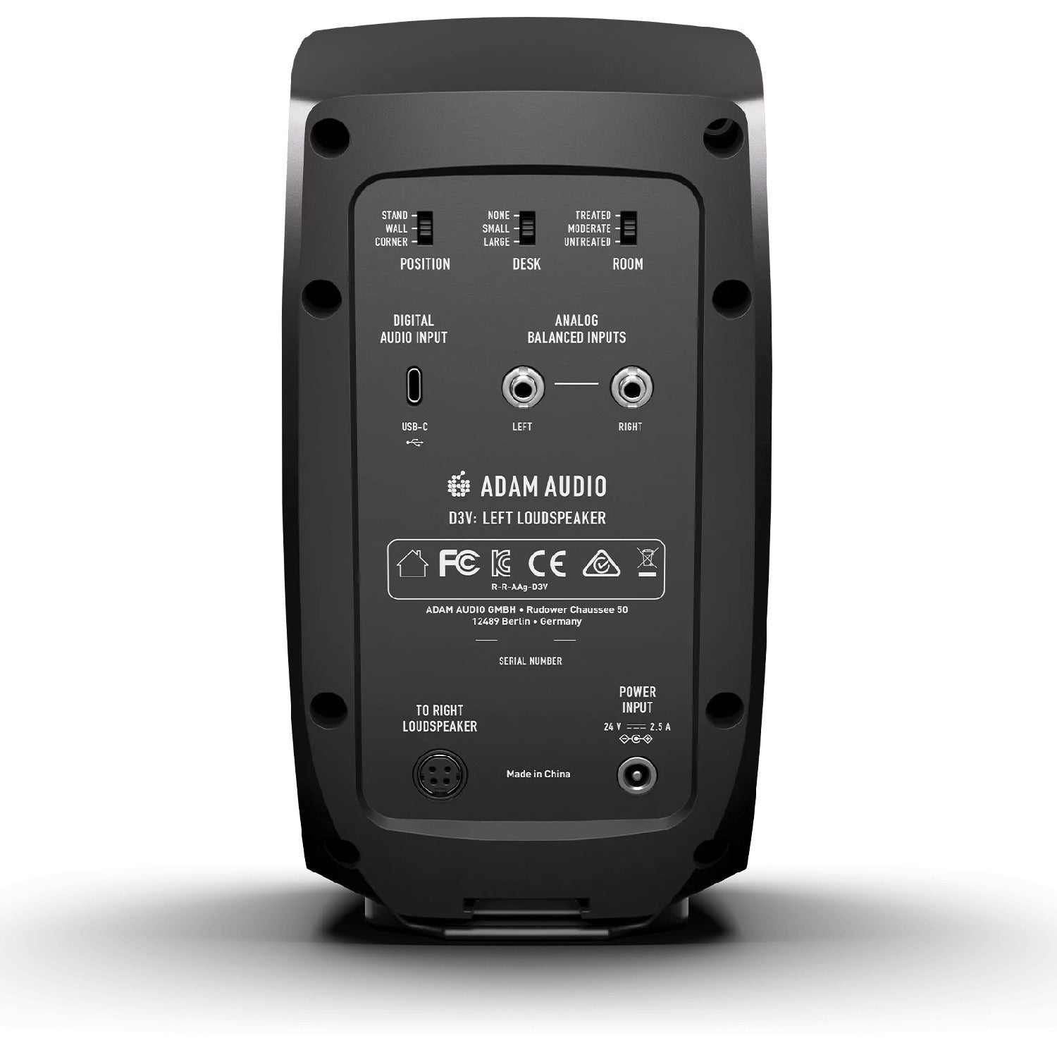 ADAM Audio Desktop Monitors Adam Audio D3V Active Desktop Monitoring - Pair - Black