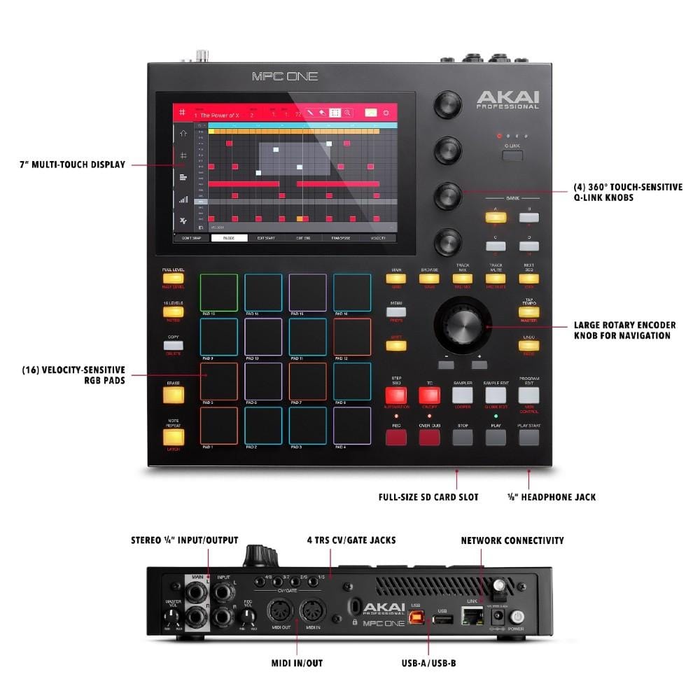 akai dj controller interfaces akai professional mpc one standalone sampler and sequencer