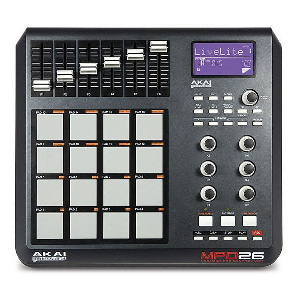 akai midi controllers akai mpd26 usb/midi pad controller