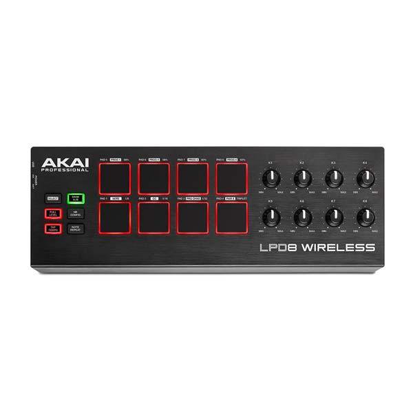 akai midi interfaces akai lpd8 wireless laptop pad midi interface controller with bitwig software, polishing cloth & ebook