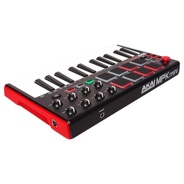 akai midi keyboards akai mpk mini mk2 compact midi keyboard and pad midi controller #generation_mk2,color_black-red