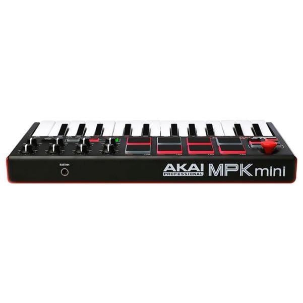 akai midi keyboards akai mpk mini mk2 compact midi keyboard and pad midi controller #generation_mk2,color_black-red