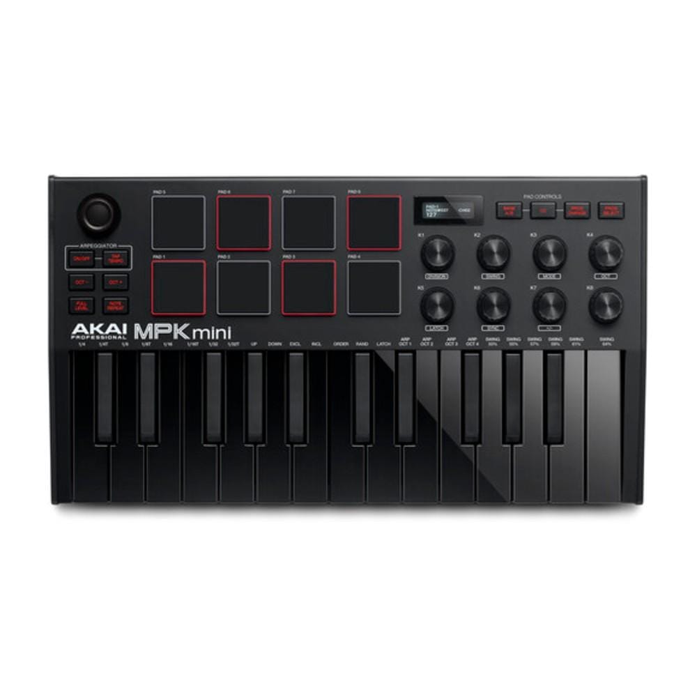 akai midi keyboards akai mpk mini mk3 compact midi keyboard and pad midi controller #generation_mk3,color_black