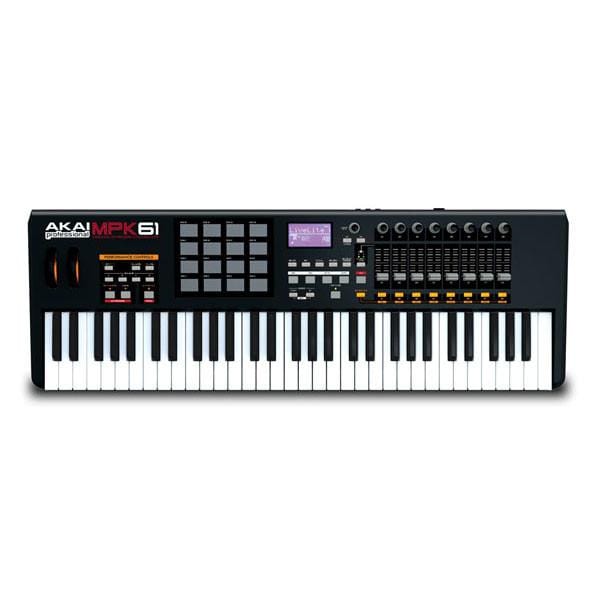 akai midi keyboards akai pro mpk61 61-key midi controller keyboard bundle with btwig software, ebook, cloth & gigbag