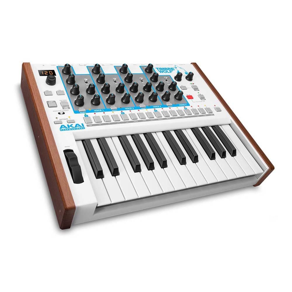 akai synthesizers akai timbre wolf analog 4-voice polyphonic synthesizer - open box