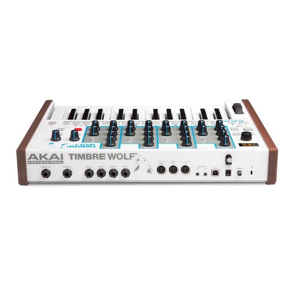 akai synthesizers akai timbre wolf analog 4-voice polyphonic synthesizer - open box