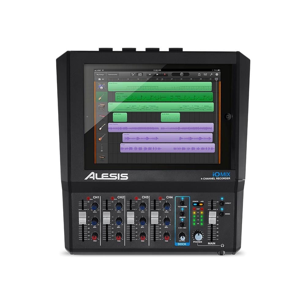 alesis audio interfaces alesis iomix 4-channel audio interface/mixer for ipad