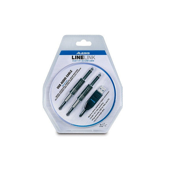 alesis cables and connectors alesis line link dual-1/4inch-to-usb-cable 6 metres