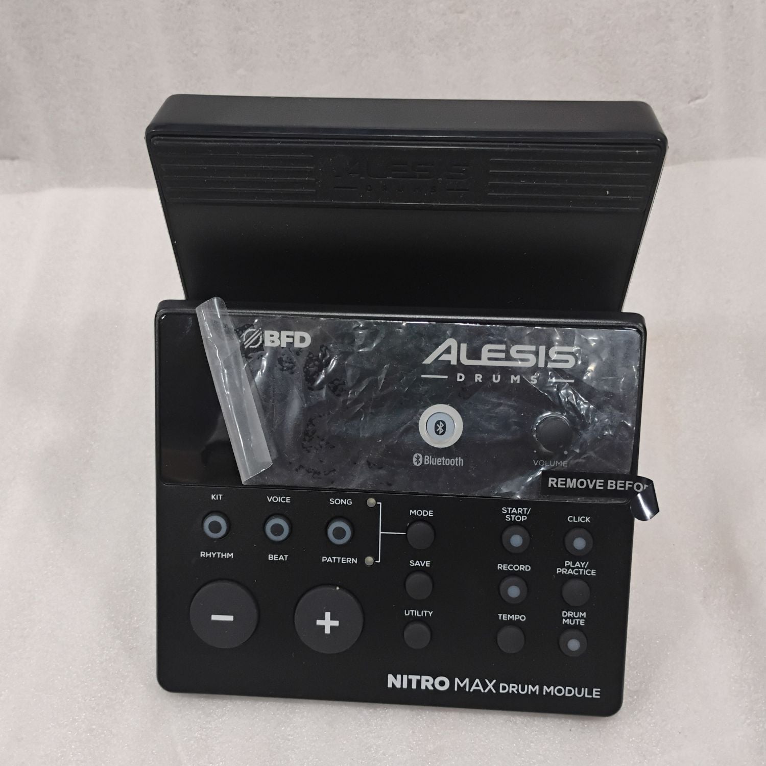 Alesis Electronic Drum Kits Alesis Nitro Max Kit Eight Piece Electronic Drum Kit with Mesh Heads and Bluetooth - Open Box #barcode_202601019311
