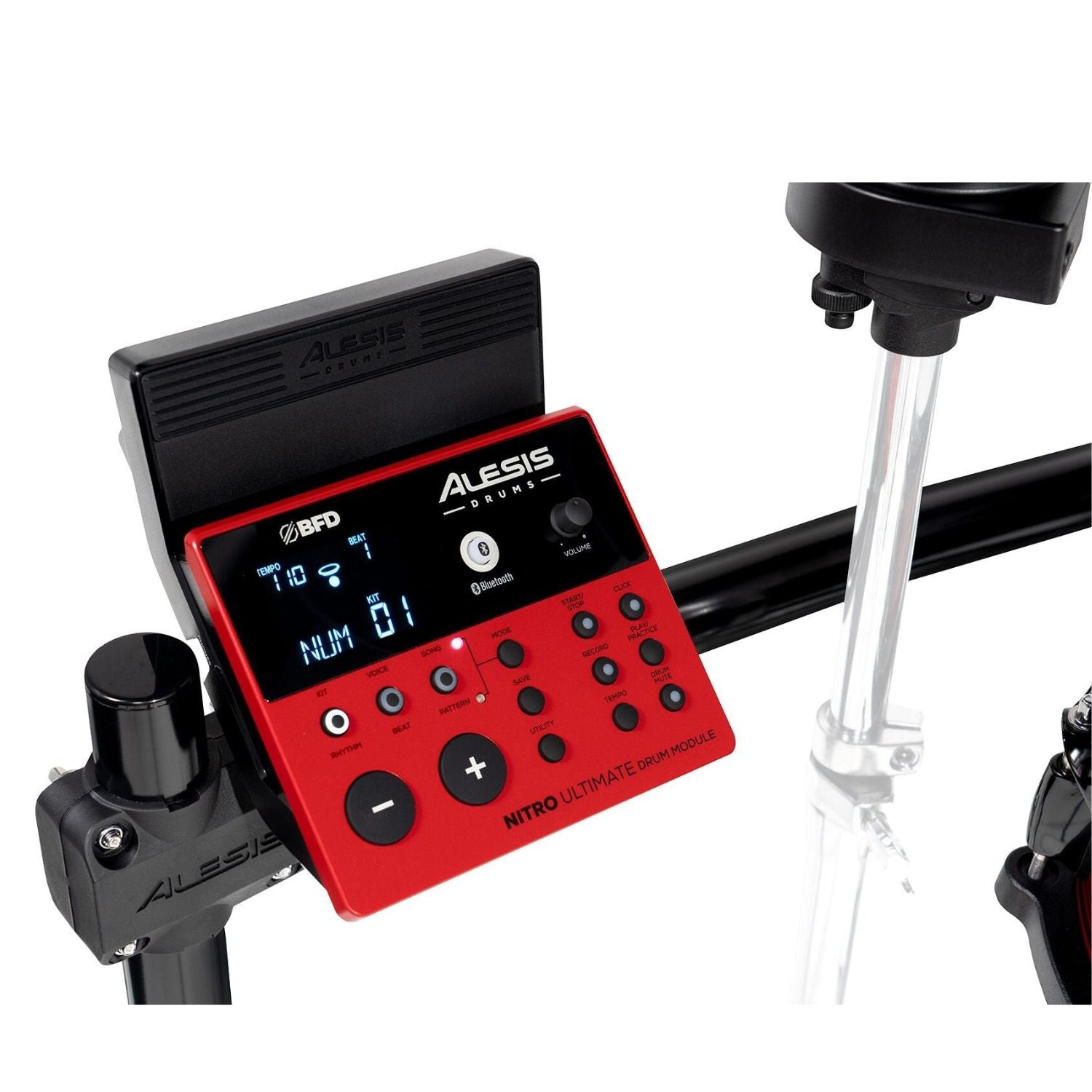 Alesis Electronic Drum Kits Alesis Nitro Ultimate 9-Piece Professional Electronic Drum Kit with Movable Hi-Hat and Bluetooth