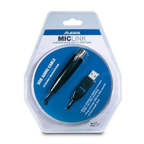 alesis microphone cables alesis miclink audiolink series xlr-to-usb cable - open box