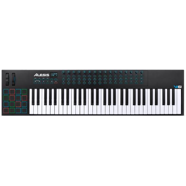 alesis midi keyboards alesis vi61 advanced 61-key usb midi drum pad and keyboard controller