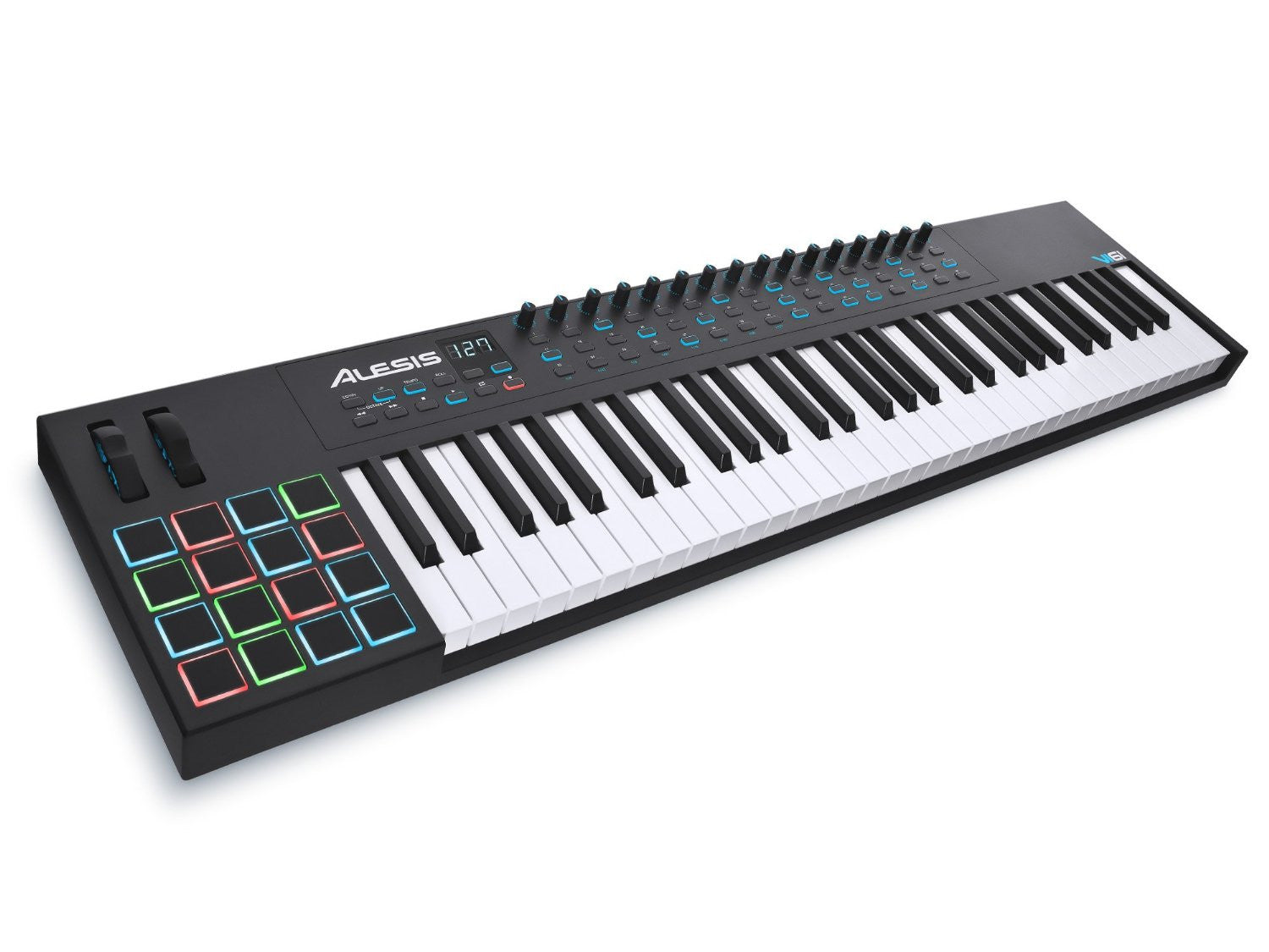 alesis midi keyboards alesis vi61 advanced 61-key usb midi drum pad and keyboard controller