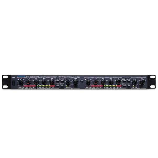 alesis rack mounted effects alesis 3630 dual-channel compressor/limiter with gate