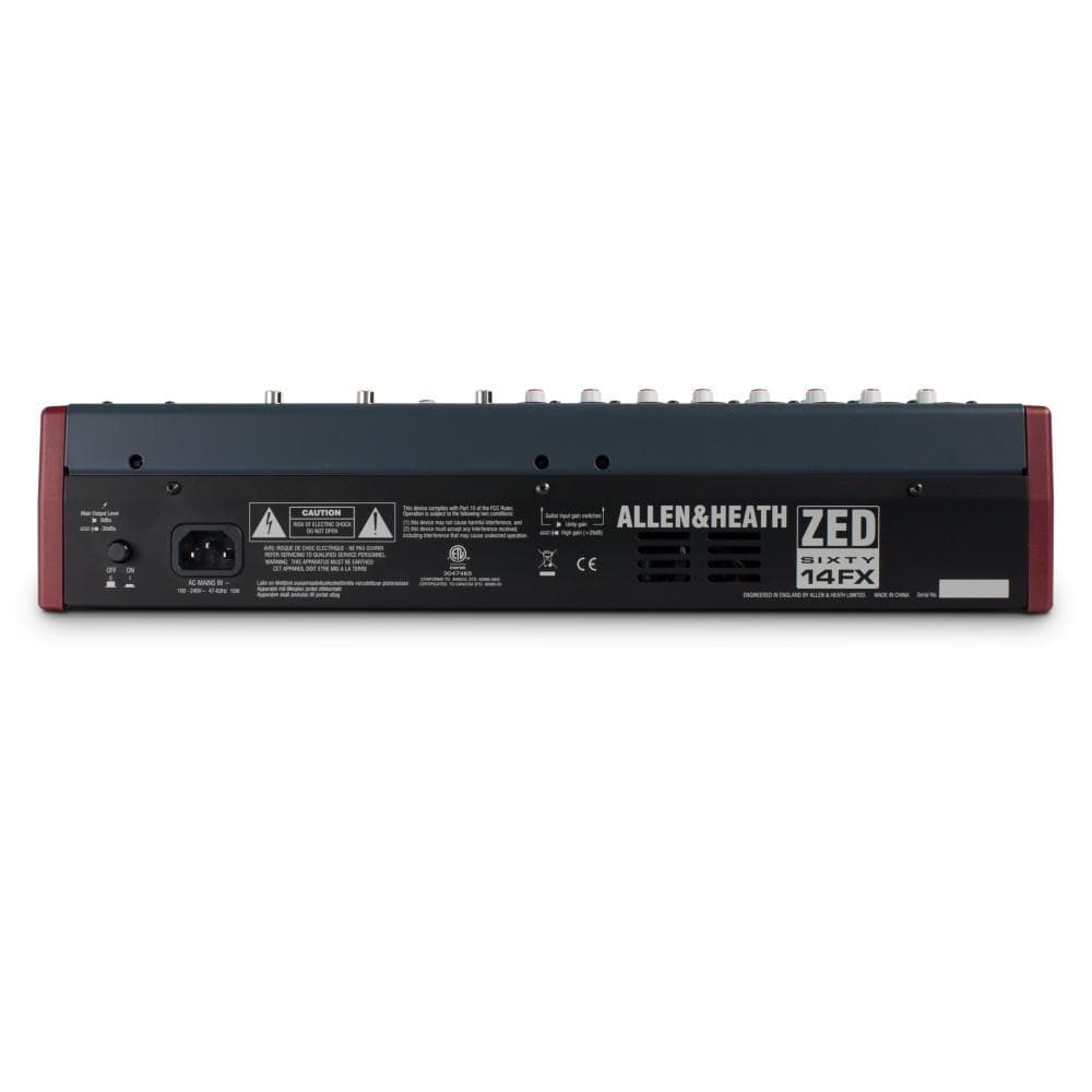 allen & heath analog mixers allen & heath zed60-14fx 8 mic/line inputs multipurpose mixer