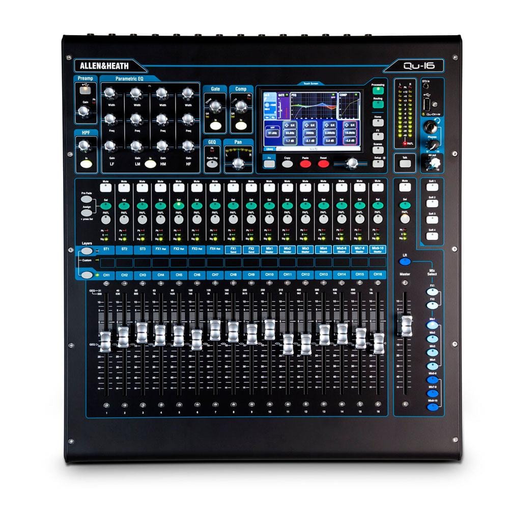 allen & heath digital mixers allen & heath q-16 rack mountable digital mixer