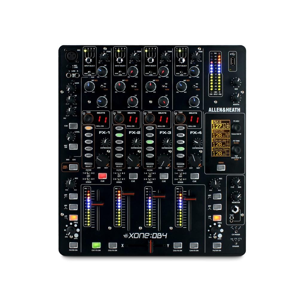 allen & heath digital mixers allen & heath xone db4 professional club dj fx mixer