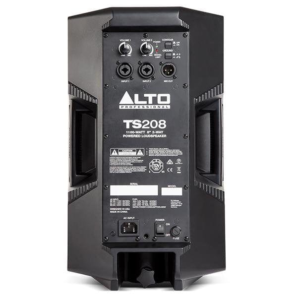 alto active pa speakers alto truesonic ts208 1100 watt 8 inch active pa speaker