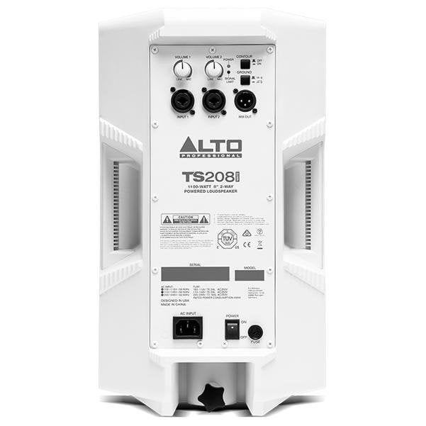 alto active pa speakers alto truesonic ts208 1100 watt 8 inch active pa speaker#color_white
