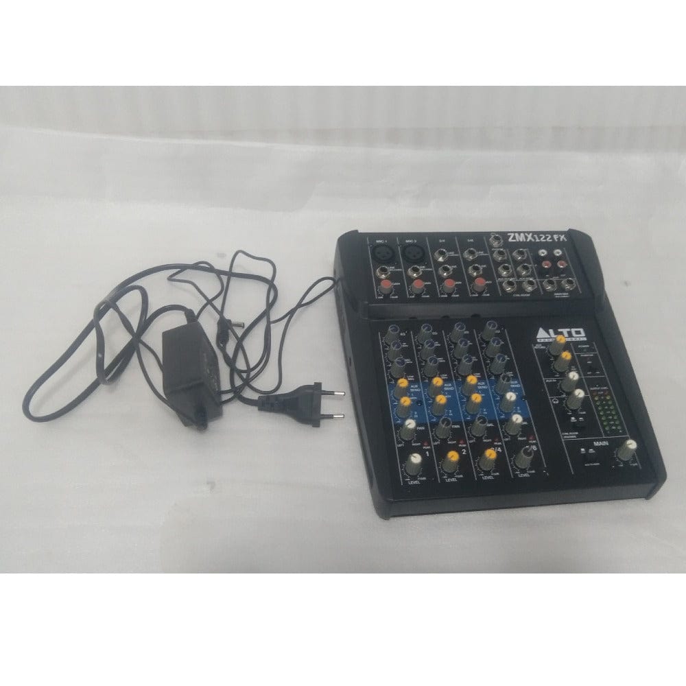 alto analog mixers alto zmx122fx 8-channel compact mixer with effects - open box b stock