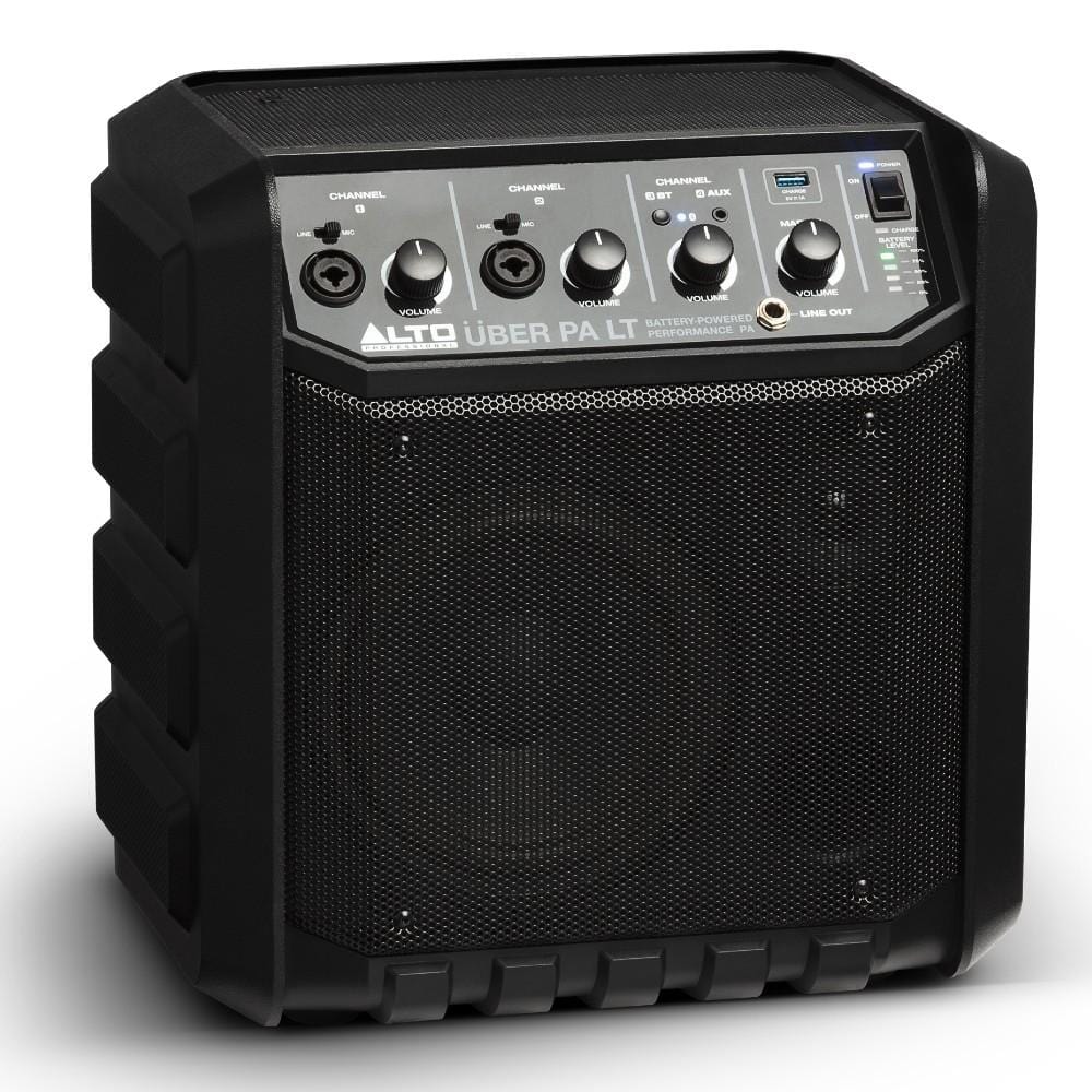 alto portable pa systems alto uber lt 50 watt portable rechargeable bluetooth pa system