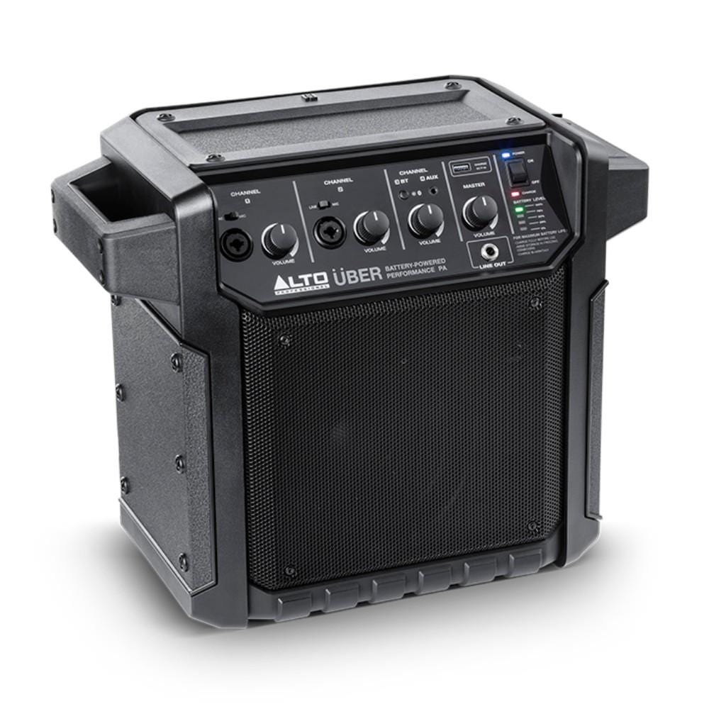 alto portable pa systems alto uber pa 50 watt portable rechargable buletooth pa system