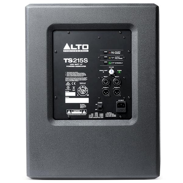 alto subwoofers alto ts215s 1250 watt 15 inch powered subwoofer