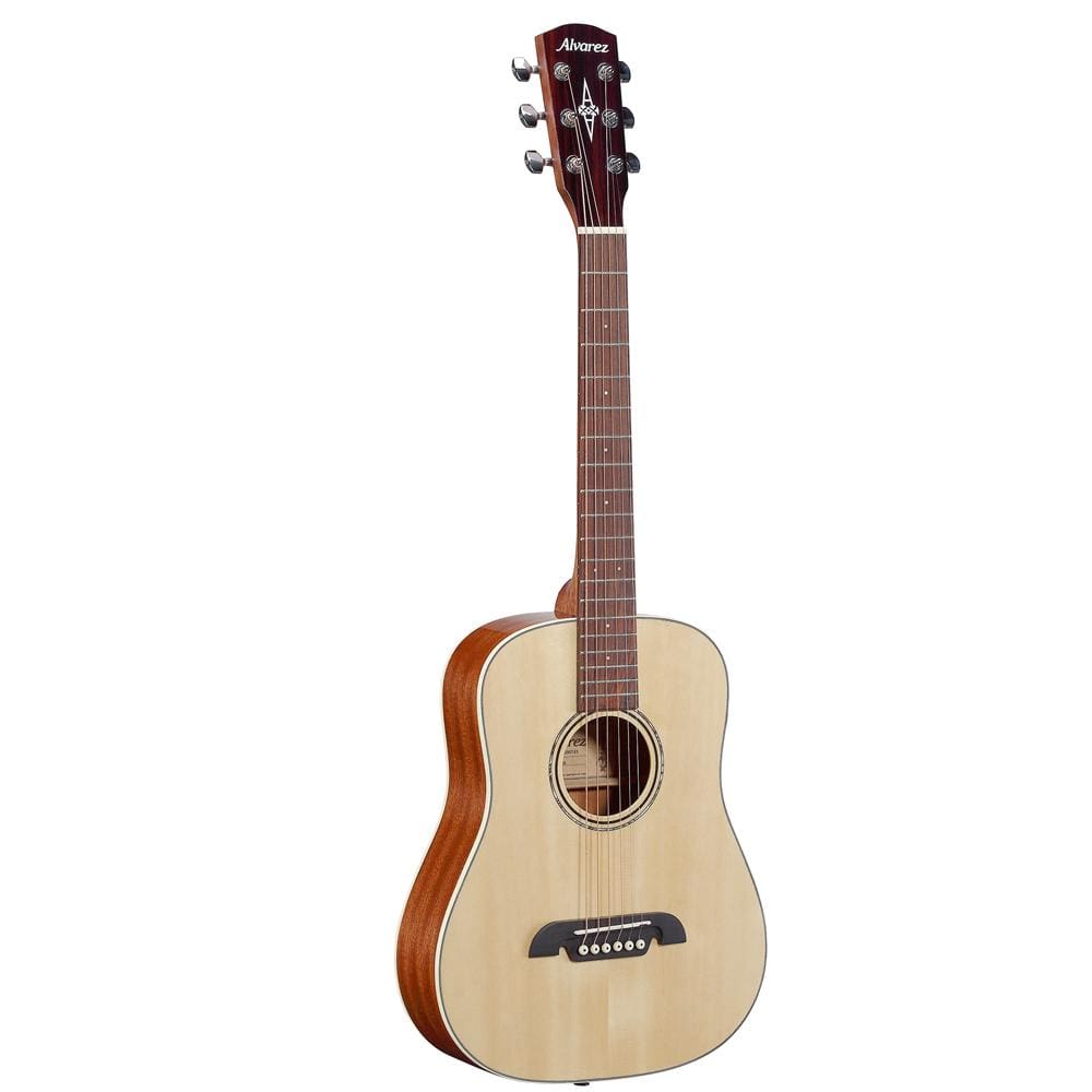 alvarez acoustic guitars alvarez rt26 6-string mini dreadnought travel acoustic guitar with gigbag - natural gloss